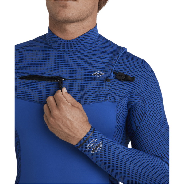 2025 Billabong Hommes Revolution Natural 4/3mm Chest Zip Combinaison Néoprène 24AW193512 - Dark Cobalt